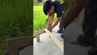 🪵 Turning Scrap Wood into a Beautiful Rustic Bench! #diy #woodworking