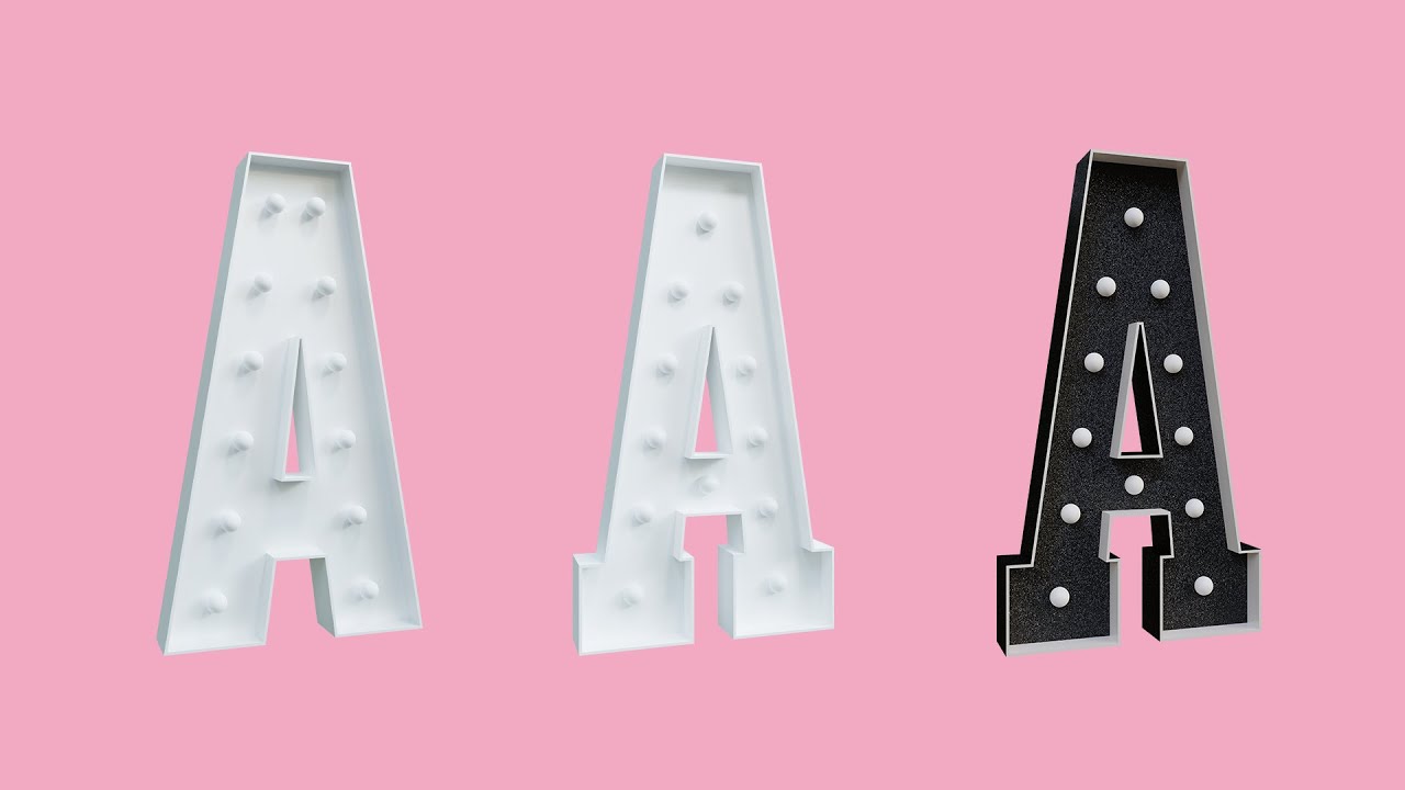 Marquee Letter A DIY Tutorial