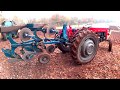 1962 Massey Ferguson 65 3.3 Litre 4-Cyl Diesel Tractor With Ransomes Plough