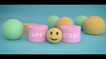 Happy Birthday | 3ds Max| Soft body simulation