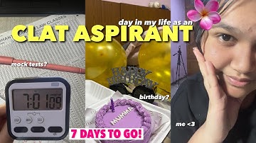 Last 7 days left for Clat📚🥲(excluding december)*STUDY VLOG*documenting last month of my prep! Aarya💋