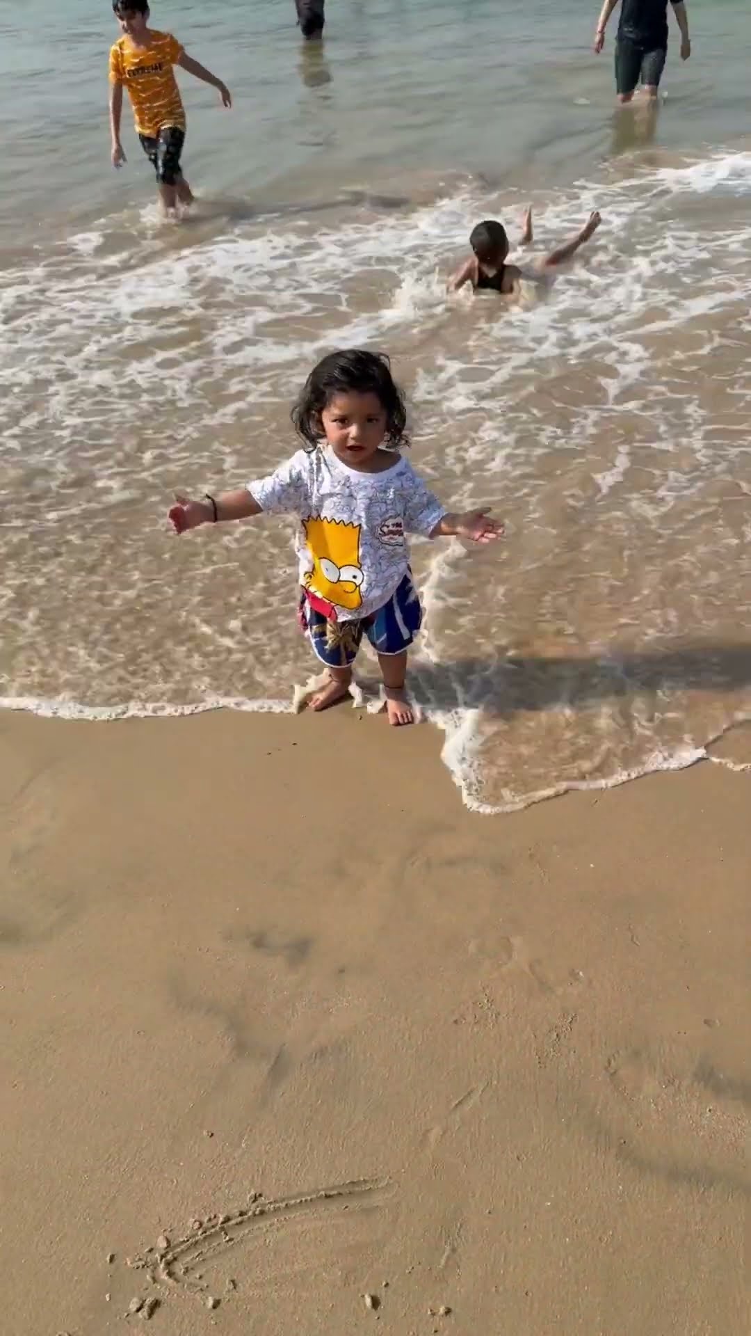 Cute baby masti in beach