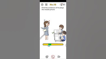 Find the evidence of he plays the mobile phone Brain out