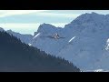 Bombardier Global 6000 [M-ASRI] beautiful landing & takeoff at St. Moritz / Samedan Airport