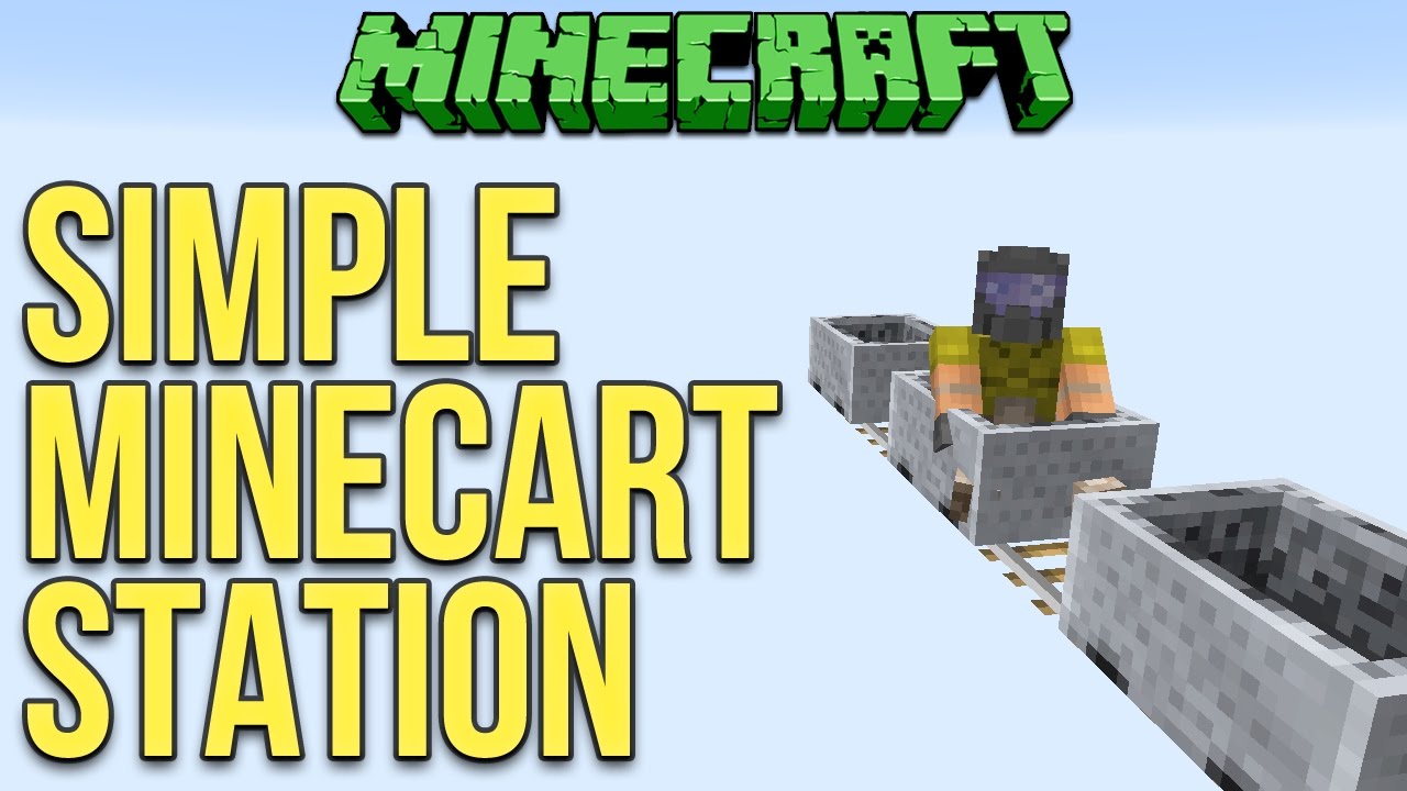 Minecraft 1.11 Simple Minecart Station Tutorial - YouTube
