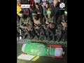 بزيهم العسكري وأسلحتهم مقاتلو القسام يشاركون في صلاة الجنازة وتشييع جثمان الشهيد أسامة أبو ناموس