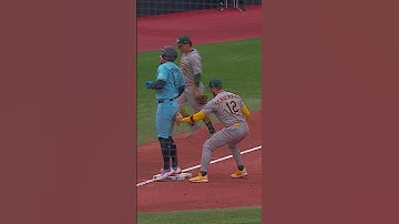 George Springer Gets Tagged Out while He is Hopping on 3rd Base
