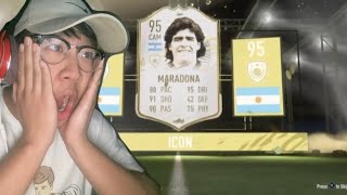 INSANE FIFA 21 NOSE PACK, 95 RATED ICON MARADONA!!!! (FUNNY REACTION)
