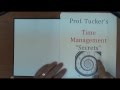Prof. Tucker&#39;s Time Management &quot;Secrets&quot;