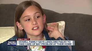 Howell family says landlord failed to take car of bat problem a their home