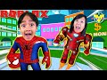 Superhero Ryan and Superhero Mommy in Roblox! Let's Play Roblox Superhero Tycoon!