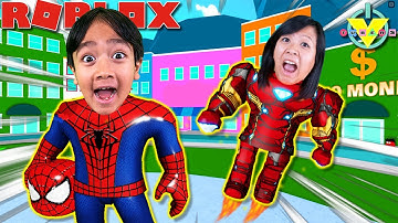 Superhero Ryan and Superhero Mommy in Roblox! Let