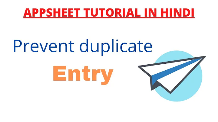 How to prevent duplicate entry using Appsheet in hindi