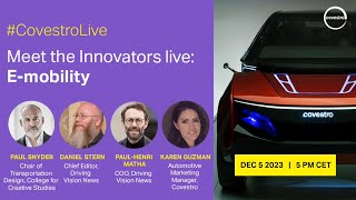 Meet the Innovators live: E-mobility | Covestro
