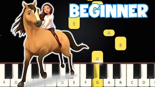 Spirit Riding Free Opening Theme | Beginner Piano Tutorial | Easy Piano