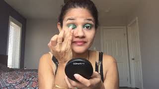 Aqua tones: Teal turquoise eye makeup look