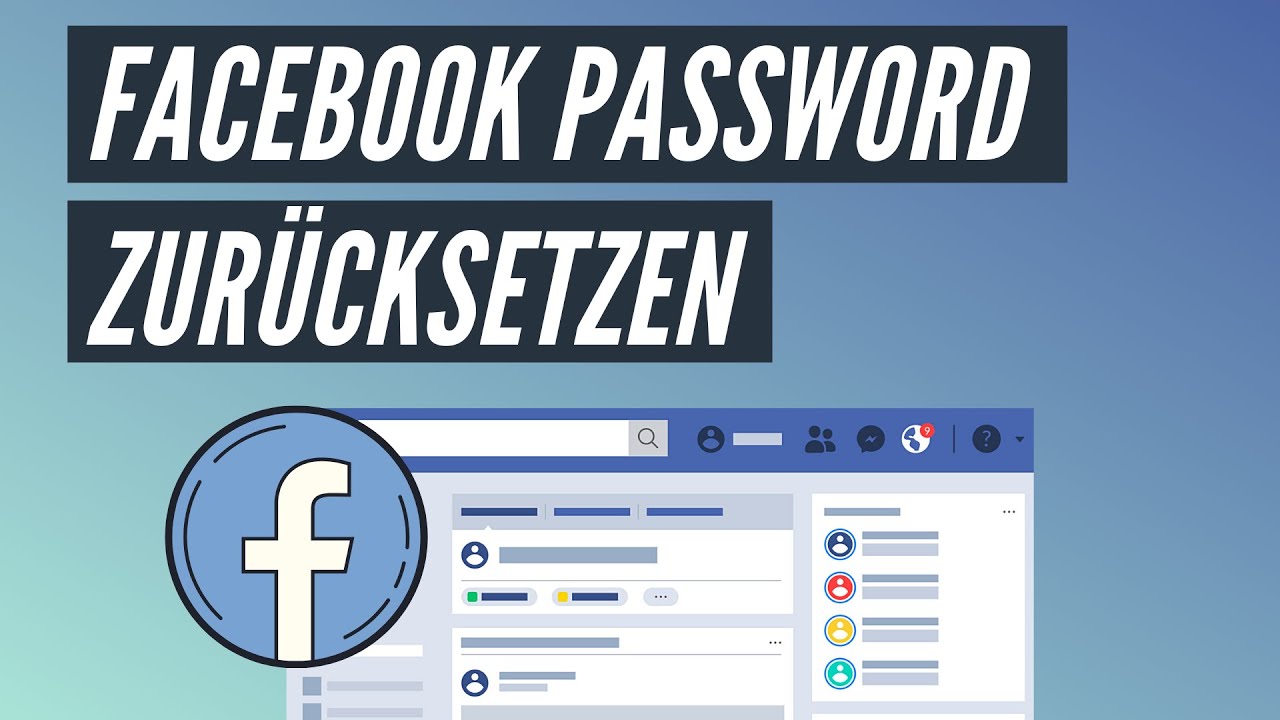 New Update Facebook - Vergessenes Password zurücksetzen