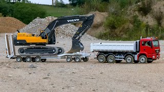 AMAZING RC DISPLAY!! RC TRUCKS, RC WHEEL LOADER, RC BOBCAT, RC DIGGER, RC CONSTRUCTION SITE ACTION!!