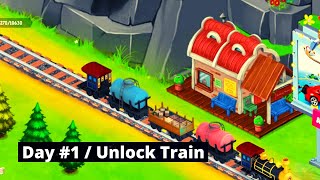 Farm Day Village Farming Gameplay | Level 17 unlock train #level100 screenshot 2