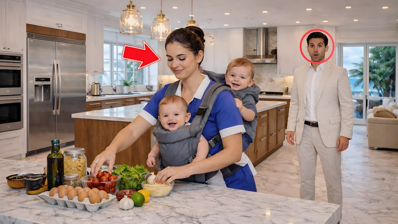 EMPRESÁRIO CHEGA EM CASA E ENCONTRA A FAXINEIRA COM SEUS GÊMEOS NOS BRAÇOS   O QUE ELE DESCUBRE DEPO