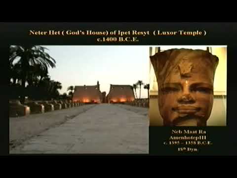 Still frame from the recording: ASHRA KWESI - AFRIKAN ORIGIN OF THE ARK OF THE COVENANT AND THE TEMPLE OF SOLOMON
