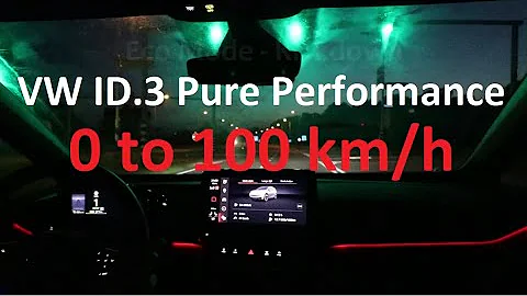 VW ID.3 Pure Performance Acceleration 0 to 100 km/h