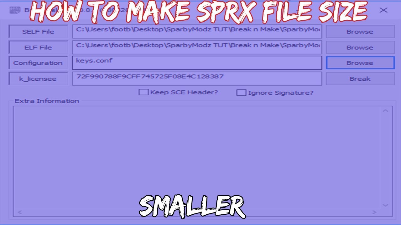 HOW TO MAKE SPRX FILES SMALLER