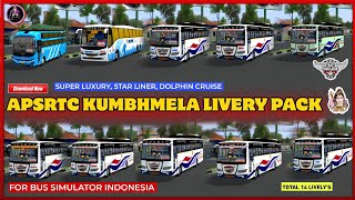 APSRTC KUMBHMELA LIVERY PACK FOR BUS SIMULATOR INDONESIA Star liner, dolphin cruise, super luxury