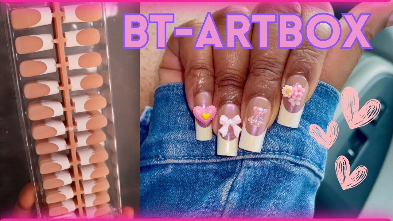 Customizing my BtArtBox 3 In 1 Soft Gel press ons with charms from Shein💕