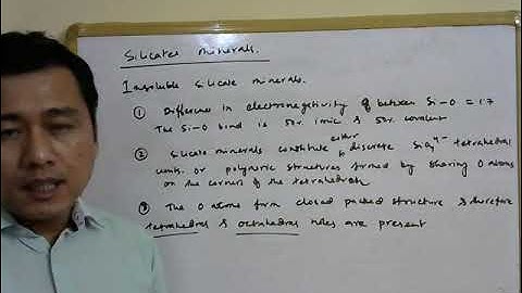 Lecture 16: Silicates