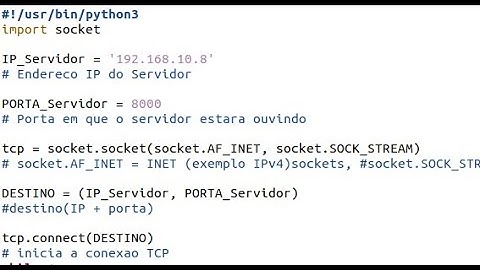 Comunicação em rede com Python 3 socket TCP