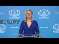 Russia: Moscow 'strongly condemns' US air strikes in Syria - Zakharova