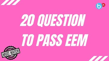 How To Pass/Score 60+ in EEM - Sem 5  ETRX