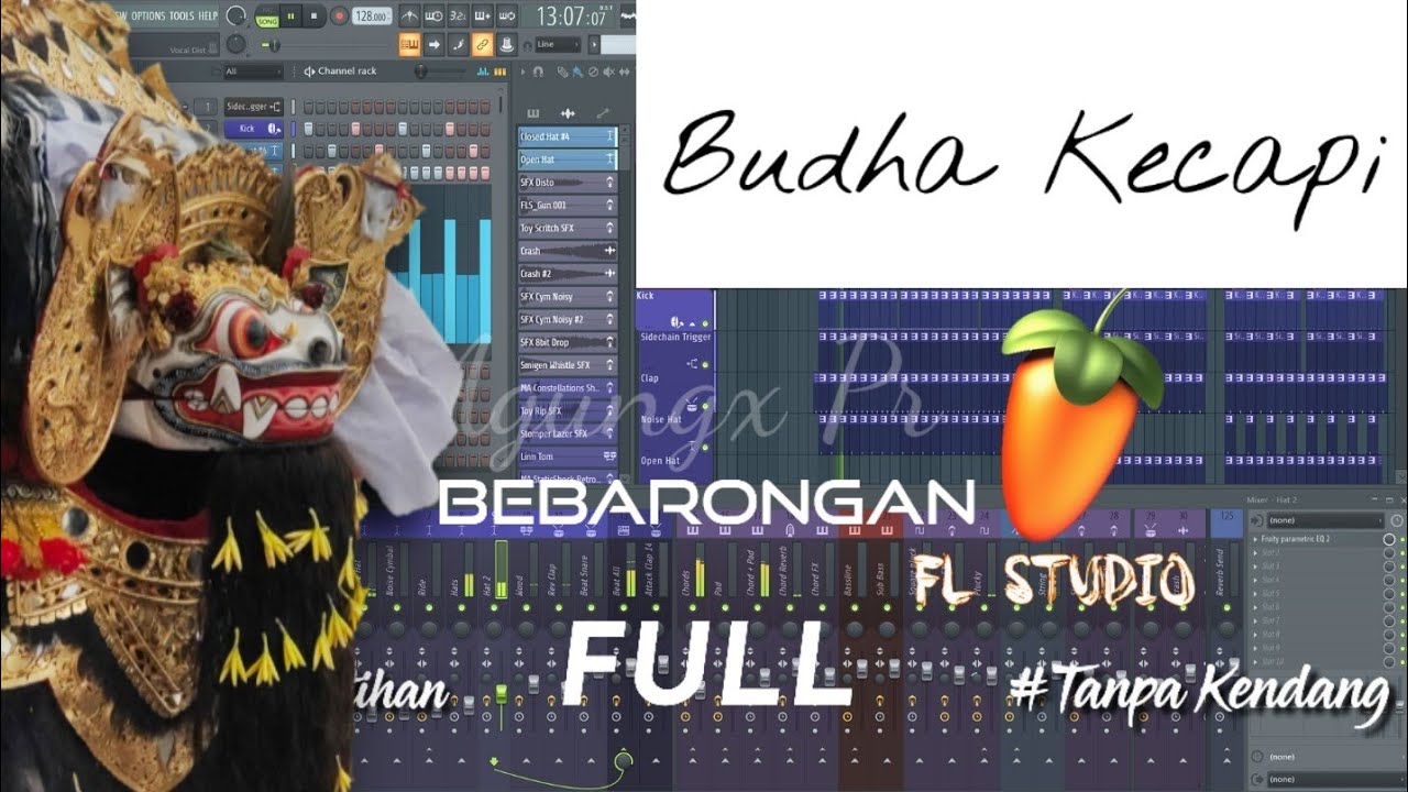Tabuh Bebarongan Budha Kecapi FL STUDIO Bali Full Iringan Latihan Kendang