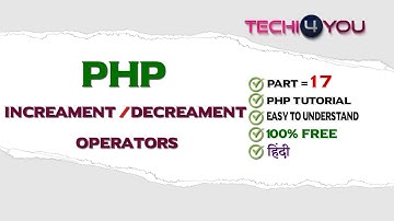 PHP increment Decrement Operators in Hindi