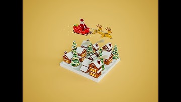 Christmas Time | 3D Speed Art | Magicavoxel