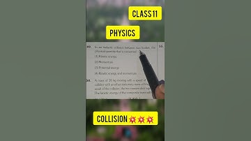 In an inelastic collision between two bodies the physical quantity that is conserved #neet #jee