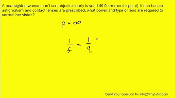 A nearsighted woman can