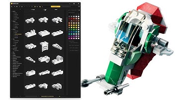 BrickIt 2.0 LEGO Script for Maya - Building Workflow : Boba Fett Microfighter - Tutorial