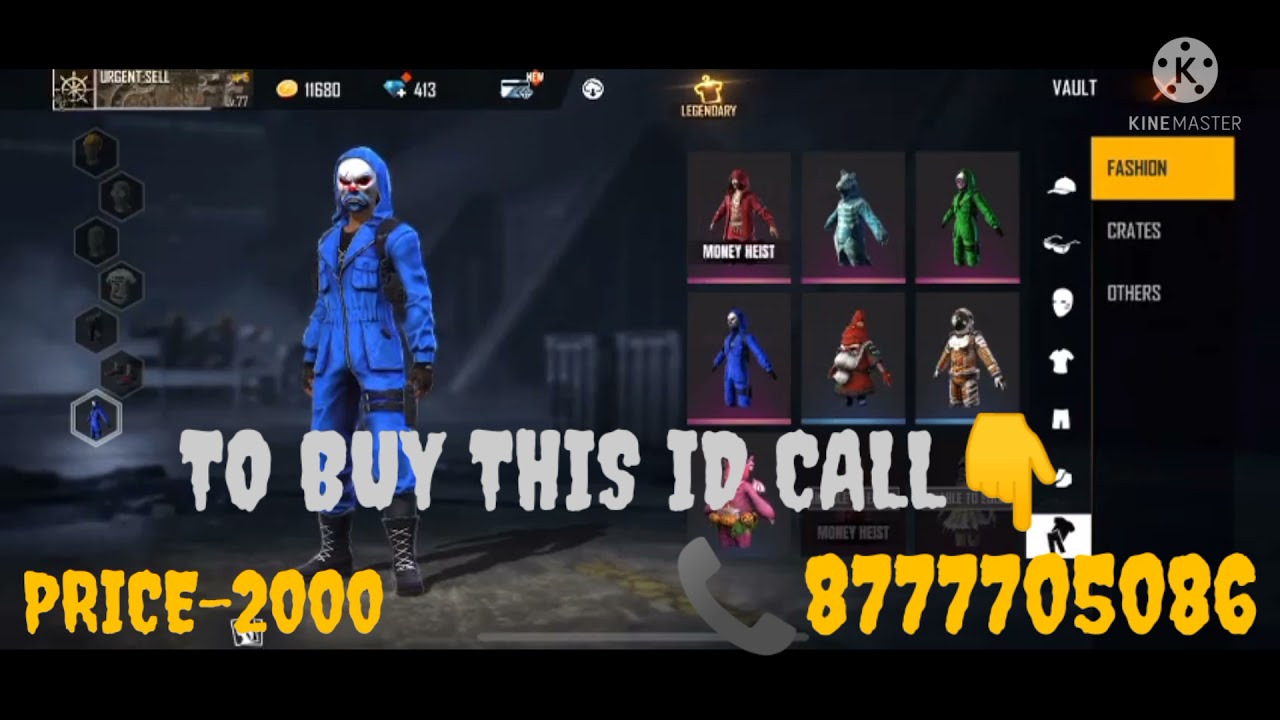 Blue Criminal Bundle ID Sell - Free free | Free Fire ID Sell Today | B2K Bundle ID Sell