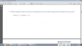 PreCalc: Ch.2 Take-Home Test Part 1