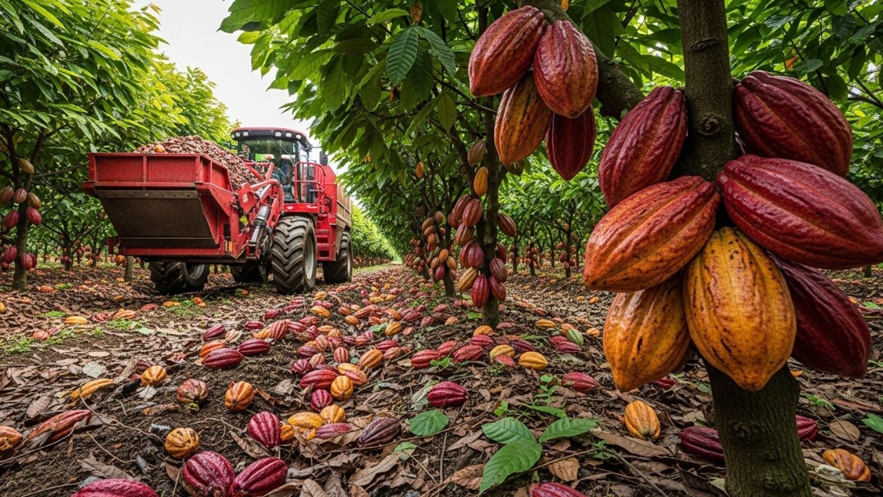 Какао-производство изнутри: сбор урожая и изготовление шоколада.