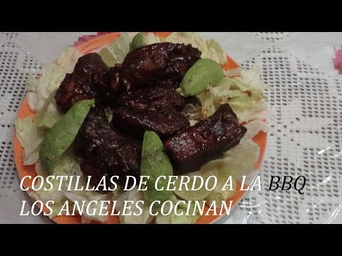 COSTILLAS DE PUERCO A LA BBQ LOS ANGELES COCINAN