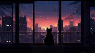 Cat with rain 🌧️ Fall Night Lofi To Make You Stop Overthinking And Relax 🌧️ Chillhop Radio Beat by Lofi Ailurophile 2,819 views 8 days ago 24 hours