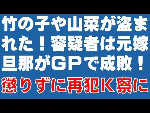 【スカッとする話】【山菜ドロ→容疑者は元嫁】竹の子や山菜が盗まれた！　容疑者は隣家の元嫁！　旦那がGP(グーパン)で成敗するも懲りずに再犯、K察にｗ　『スカッと爽快＆ジーンと感動 SKチャンネル』
