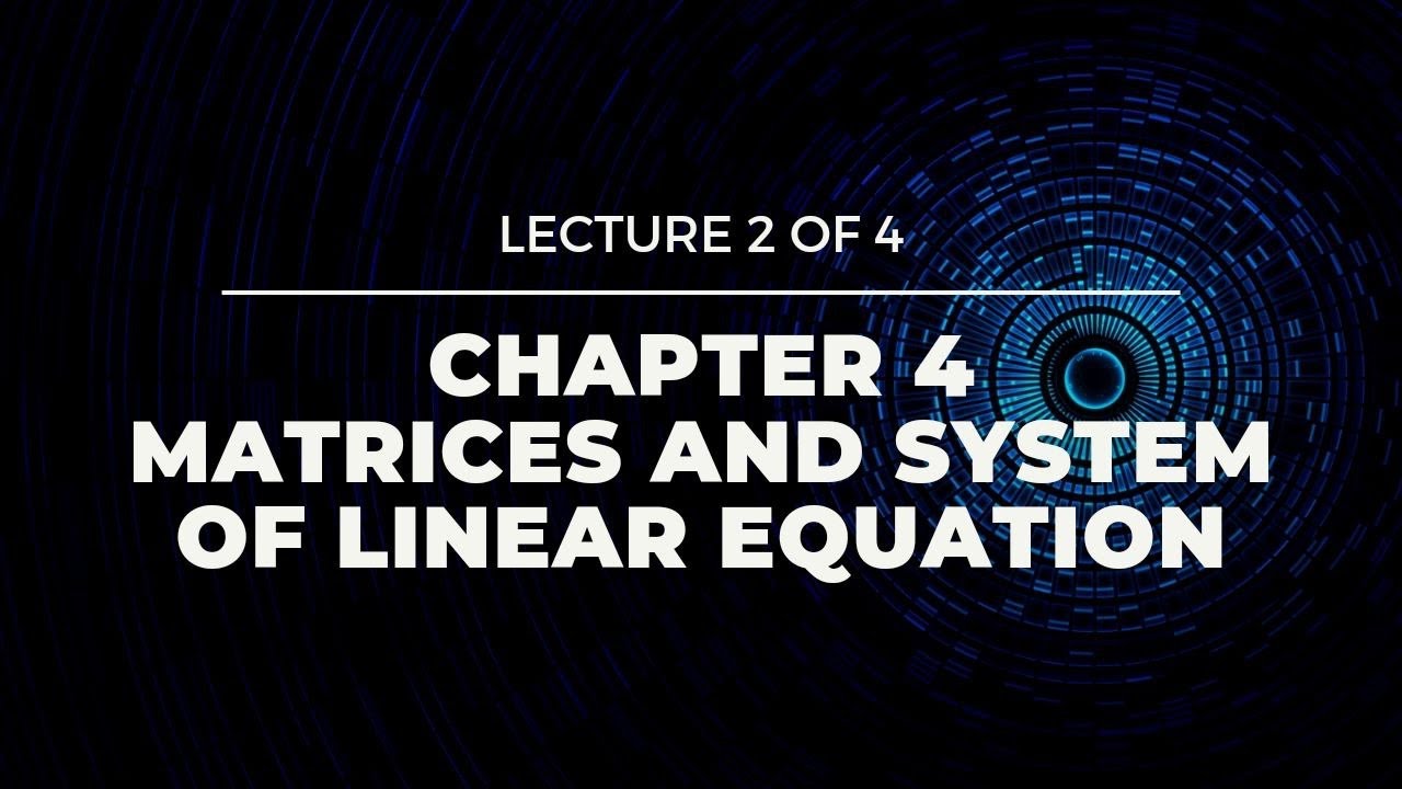 CHAPTER 4 LECTURE 2 OF 4 - YouTube