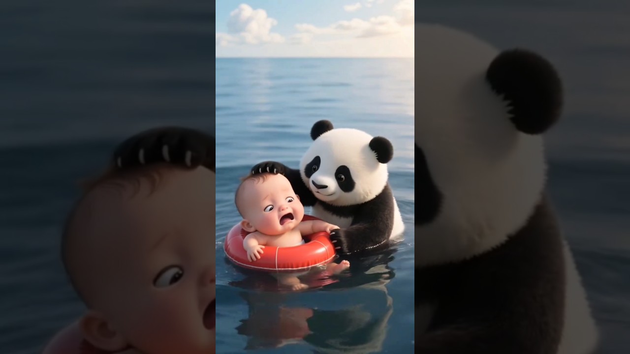 Panda Saves Baby from Sea Fish Mother - Shocking Rescue 
