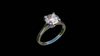 SOLITAIRE Engagement Ring NFT - 3D Platinum - by Chapel of the Metaverse