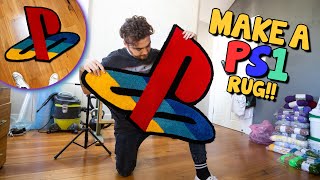 CUSTOM PS1 RUG | Full Tufting Process | Make A Custom Rug!