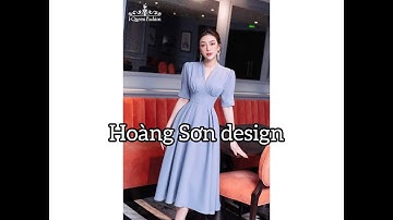 Dạy cắt may:hướng dẫn cách cắt đầm cổ tim bổ mảnh nhún chân ngực theo mẫu|Hoàng Sơn design